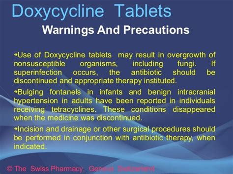 doxycycline warnings